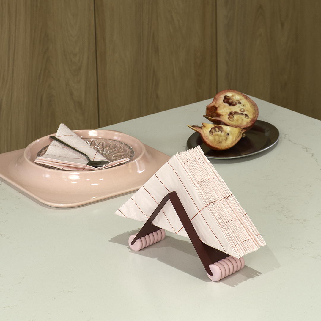 Napkin holder CHEER Beige Terracotta