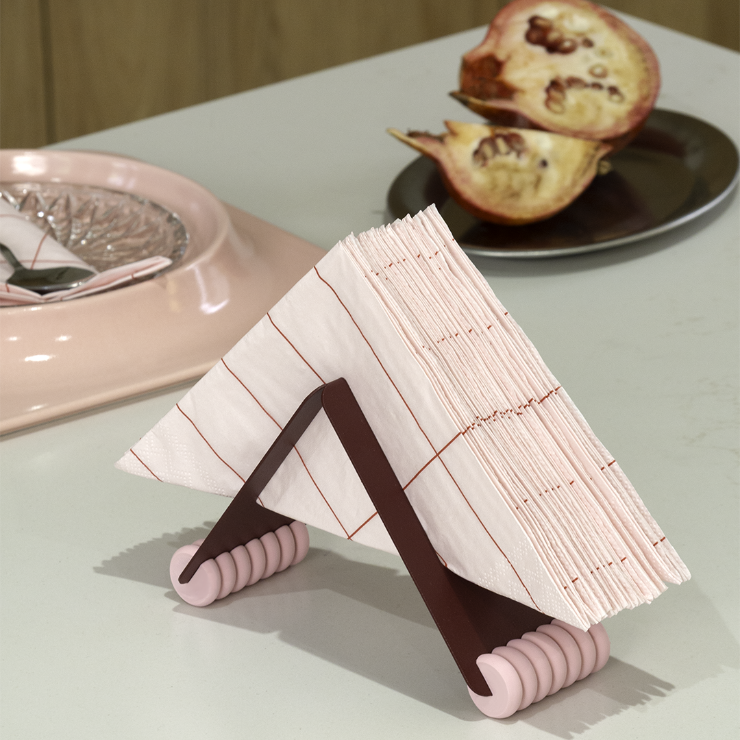 Napkin Holder CHEER Burgundy Pink