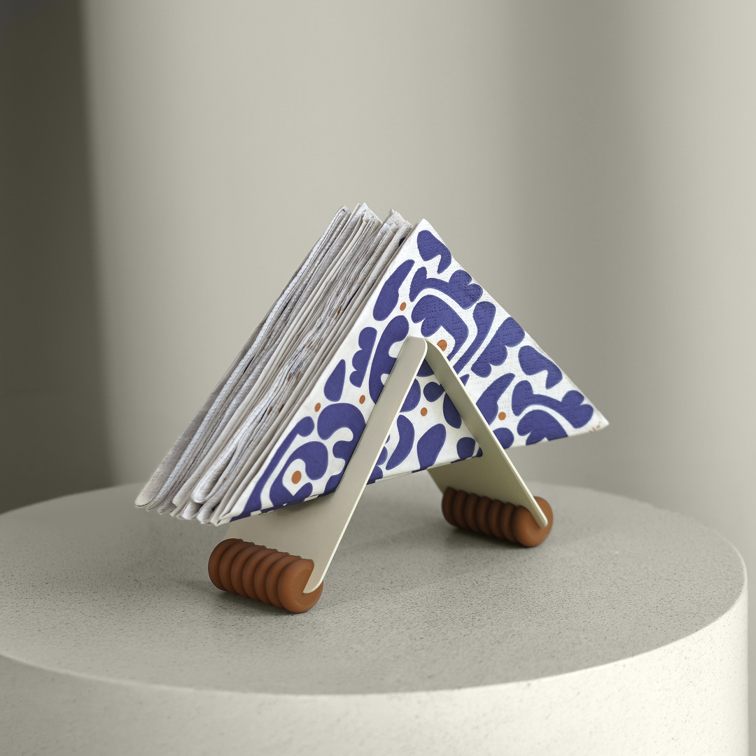 Napkin holder CHEER Beige Terracotta